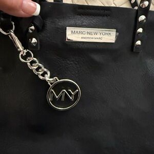 Marc New York Black Tote with Silver Accents